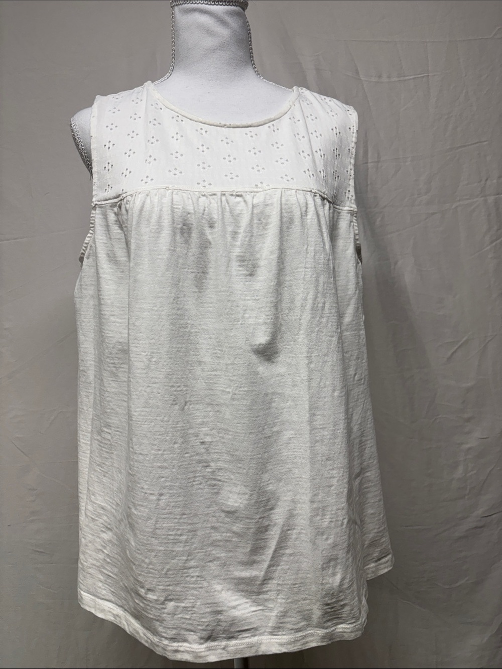 Lane Bryant White Cotton Tank